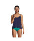 ფოტო #1 პროდუქტის Women's Long Torso Chlorine Resistant Tulip Hem Tankini Swimsuit Top