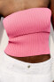 Ribbed knit bandeau top