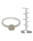 Suzy Levian Sterling Silver Cubic Zirconia Petite Brown Bridal Engagement Ring