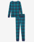 Фото #3 товара Family Pajamas Little & Big Kids Cotton 2-Pc. Snug-Fit Plaid Family Holiday Pajamas, Created for Macy's