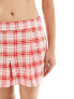 Фото #9 товара Something New X Chloe Frater skort co-ord in red check