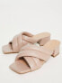 Фото #4 товара Simply Be Wide Fit soft padded mules in camel