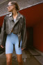Фото #4 товара Куртка из экокожи ZARA - Модель Faux leather jacket