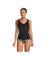 Women's D-Cup Adjustable V-neck Underwire Tankini Swimsuit Top Adjustable Straps