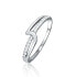 Stylish silver ring with zircons SVLR0885X75BI