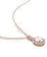 Фото #2 товара Macy's opal (7/8 ct. t.w.), White Topaz (5/8 ct. t.w.) and Diamond Accent Vintage 17" Necklace in 14k Rose Gold