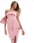 Фото #5 товара Lavish Alice off-shoulder midi dress in light pink