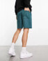 ASOS DESIGN smart slim shorts in green scuba