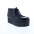 Фото #2 товара Clarks Wallabee ELVTD 26160832 Womens Black Leather Wedges Heels Shoes 6.5
