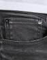 Jack & Jones Tim straight leg jeans in black denim Graue Jeans, W31 L32 - фото #6