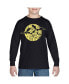 ფოტო #1 პროდუქტის Boy's Child Word Art Long Sleeve t- shirt Halloween Bats