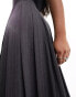 Фото #5 товара ASOS DESIGN tailored pleated midi skirt in grey pinstripe