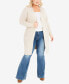 Фото #6 товара Plus Size Charmed Collarless Cardigan Sweater