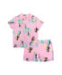 ფოტო #1 პროდუქტის Little Girls Shorts and Coat 2PC Pajama Set