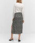 Фото #2 товара Women's Slit Detail Printed Skirt