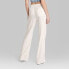 Фото #2 товара Women's Mid-Rise Relaxed Linen Pants - Wild Fable Off-White XXS
