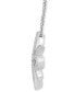 ფოტო #2 პროდუქტის Diamond Openwork Flower Cluster 18" Pendant Necklace (1/2 ct. t.w.) in Sterling Silver