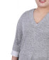 Plus Size Long Sleeve 2-In 1 Top