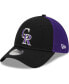 Фото #1 товара Men's Black Colorado Rockies Team Neo 39THIRTY Flex Hat