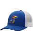 Фото #2 товара Men's Royal, White Kansas Jayhawks Trucker Snapback Hat