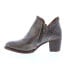 Фото #10 товара Bed Stu Carla F393009 Womens Gray Leather Zipper Ankle & Booties Boots