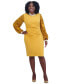 ფოტო #1 პროდუქტის Women's Lace-Sleeve Crepe Sheath Dress