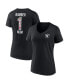 Фото #2 товара Women's Black Las Vegas Raiders Plus Size Mother's Day #1 Mom V-Neck T-shirt