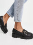Yours chunky loafer with buckle detail in black