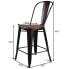 Фото #3 товара Copper Set of 4 Metal Wood Counter Stool Kitchen Bar Chairs
