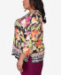 Фото #5 товара Plus Size Classic Bold Floral Geometric Border Top