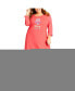 Фото #1 товара Plus Size 3/4 Sleeve Sleep Shirt
