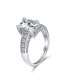 ფოტო #3 პროდუქტის Art Deco Style 3CT AAA CZ Brilliant Cut Solitaire Oval Engagement Ring For Women With Intricate Heirloom Pave Details on Sides Of Band Sterling Silver