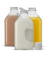 Фото #1 товара Glass Milk Bottles with Lids 64 oz