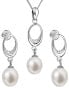 Set of silver jewelry with genuine pearls Pavon 29040.1