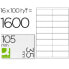 Фото #1 товара Клейкие этикетки Q-Connect KF10653 Белый 100 Листья 105 x 35 mm
