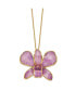 Фото #2 товара Diamond2Deal 24K Gold-trim Lacquer Dipped Hot Lavender Dendrobium Orchid Necklace