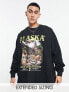 Фото #1 товара ASOS DESIGN super oversized sweatshirt in charcoal with vintage outdoors print