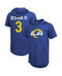 Фото #3 товара Men's Threads Odell Beckham Jr. Royal Los Angeles Rams Player Name & Number Tri-Blend Hoodie T-shirt