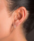 Enamel Hoop Earrings in Sterling Silver or 14k Gold over Sterling Silver, 1/2"
