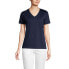 Фото #10 товара Women's Relaxed Supima Cotton Short Sleeve V-Neck T-Shirt