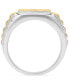 ფოტო #6 პროდუქტის Men's Diamond Circle Cluster Ring (1/3 ct. t.w.) in Sterling Silver & 18k Gold-Plate