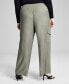 Фото #2 товара Trendy Plus Size Drawstring-Waist Cargo Pants