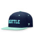 Фото #3 товара Men's Deep Sea Blue, Light Blue Seattle Kraken Heritage City Two-Tone Snapback Hat