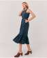 ფოტო #3 პროდუქტის Plus Size Cotton Coastal Double Gauze Cutout Midi Dress