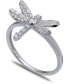 Cubic Zirconia Dragonfly Ring in Sterling Silver, Created for Macy's