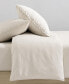 Washed Percale Cotton Solid 3 Piece Duvet Cover Set, King