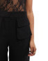 Фото #2 товара Extro & Vert cargo pocket detail trouser in black