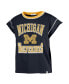 Фото #3 товара Women's Navy Michigan Wolverines Sound Up Maya Cutoff T-shirt