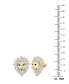 ფოტო #3 პროდუქტის Men's Diamond (1/2 ct. t.w.) & Ruby Accent Lion Head Stud Earrings in 10k Gold