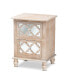 Фото #1 товара Furniture Celia French Rustic Quatrefoil Mirrored Nightstand